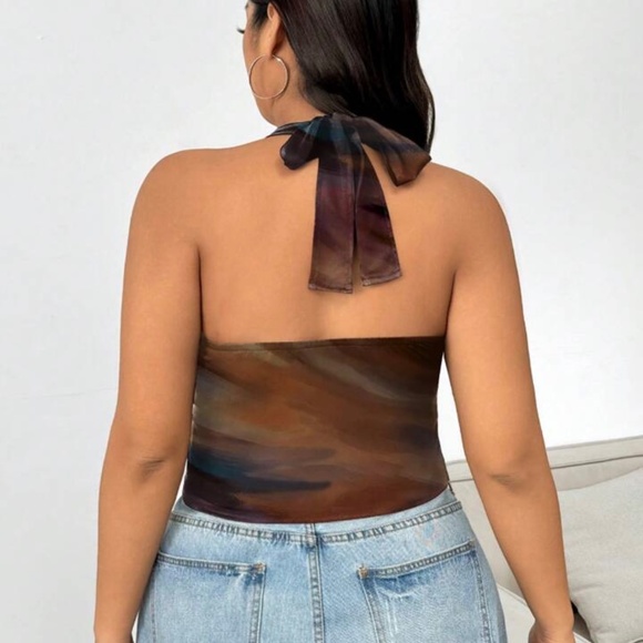 Multi Color texture halter top - Picture 3 of 4